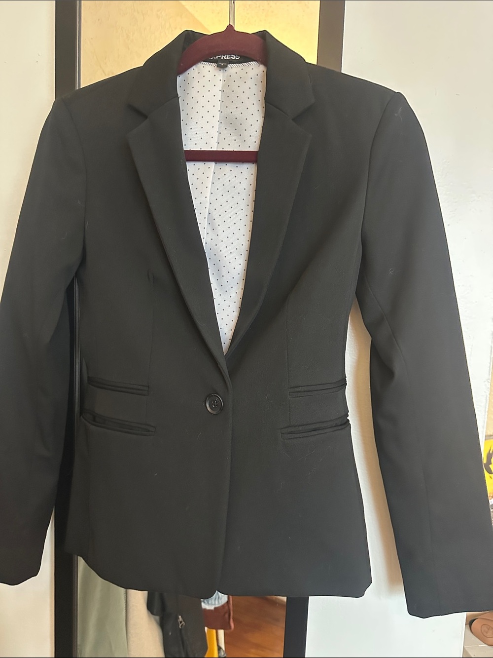 Express Black Women's Single-Button Blazer
